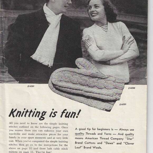 Vintage 1948 Star Book No. 62: Knitting, Crocheting, Tatting - Picture 4 of 5